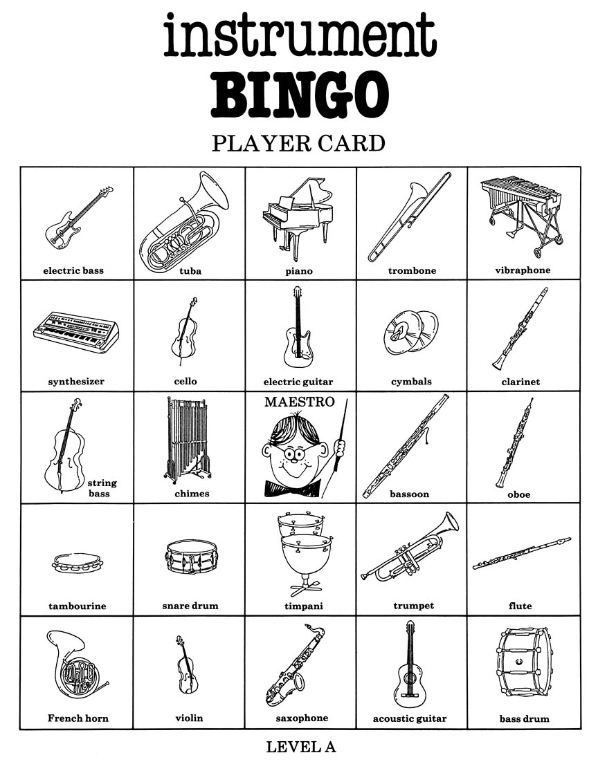 Orchestra Bingo And Instruments On Pinterest