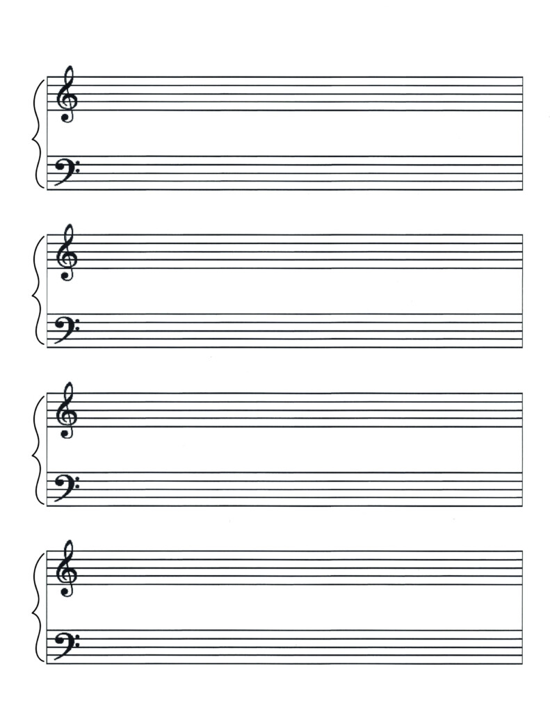 Piano Music Sheet Templates PANDASTIC DESIGNS