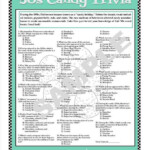 Printable 50 S Music Trivia Questions And Answers Quiz