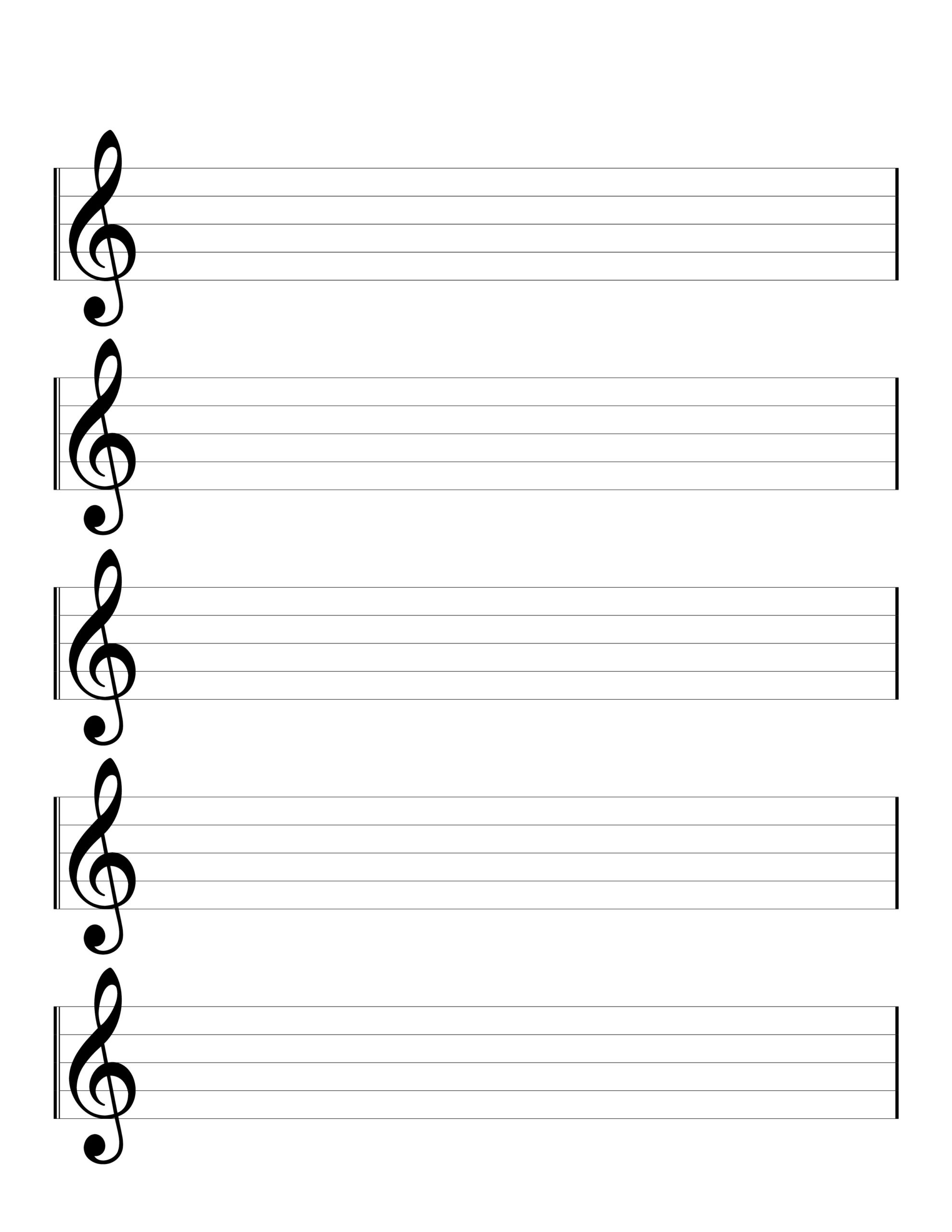 Printable Blank Music Staff Paper So You Don t Have To Buy Sheet Music 