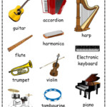 Printable For Toddlers And Preschoolers Music Instruments Kids