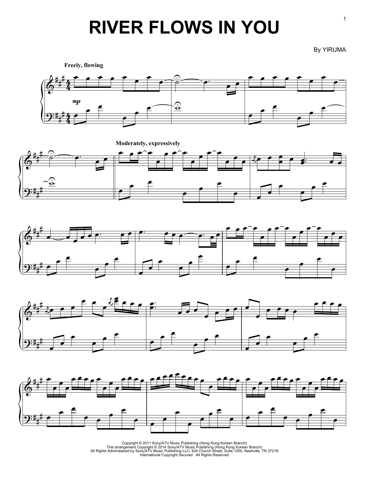 River Flows In You Sheet Music Direct