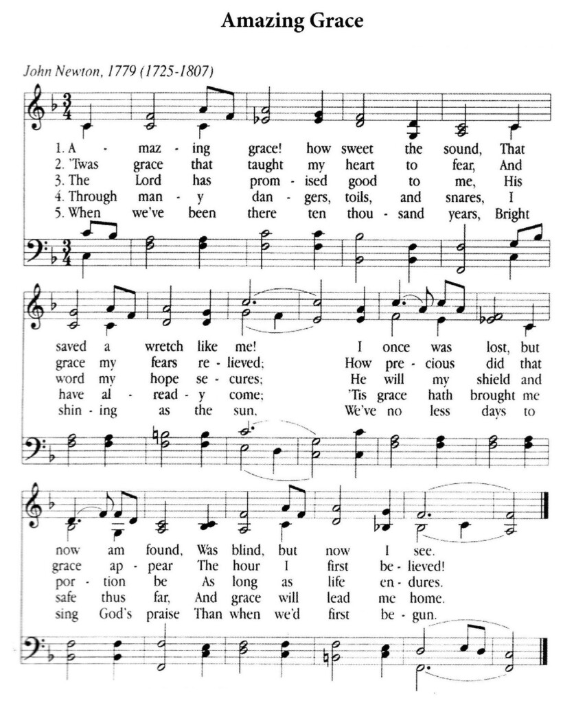 Sheet Music Amazing Grace Sheet Music Hymn Sheet Music