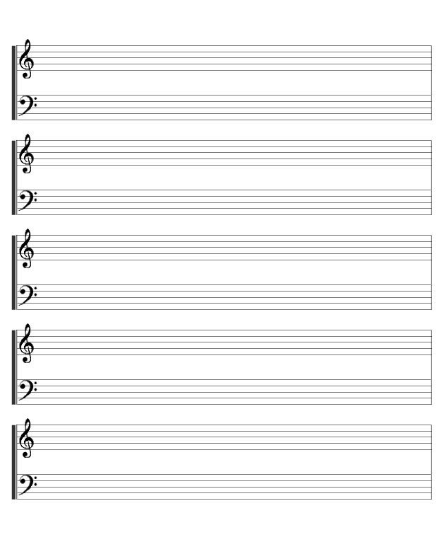 Staff Paper Blank Sheet Music Piano Sheet Music Music Printables