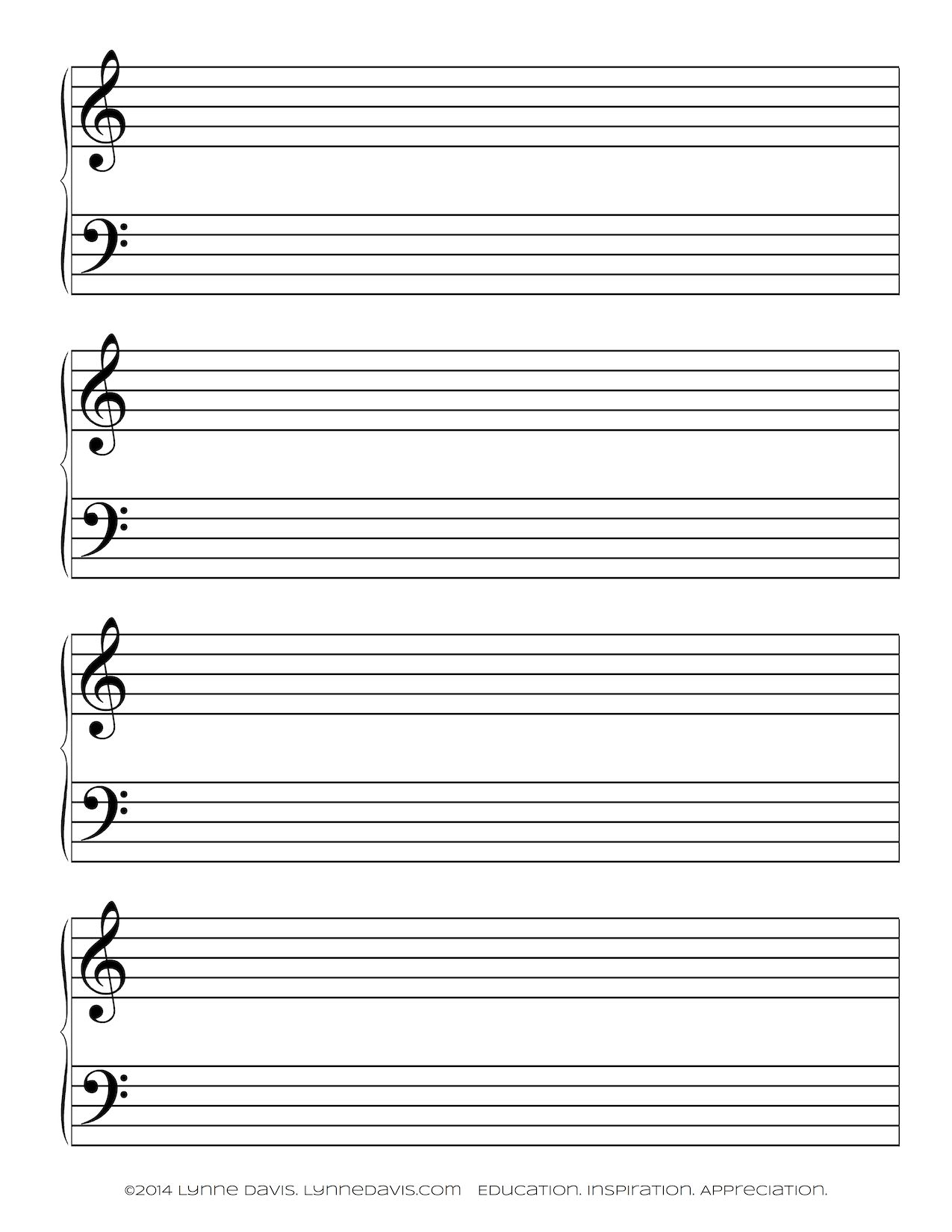 Staff Papers Piano Sheet Music Free Free Printable Sheet Music 