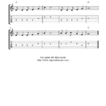 Tom Dooley Easy Free Guitar Tablature Sheet Music For Beginners