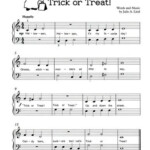 Trick Or Treat Free Printable Halloween Sheet Music For Piano Piano