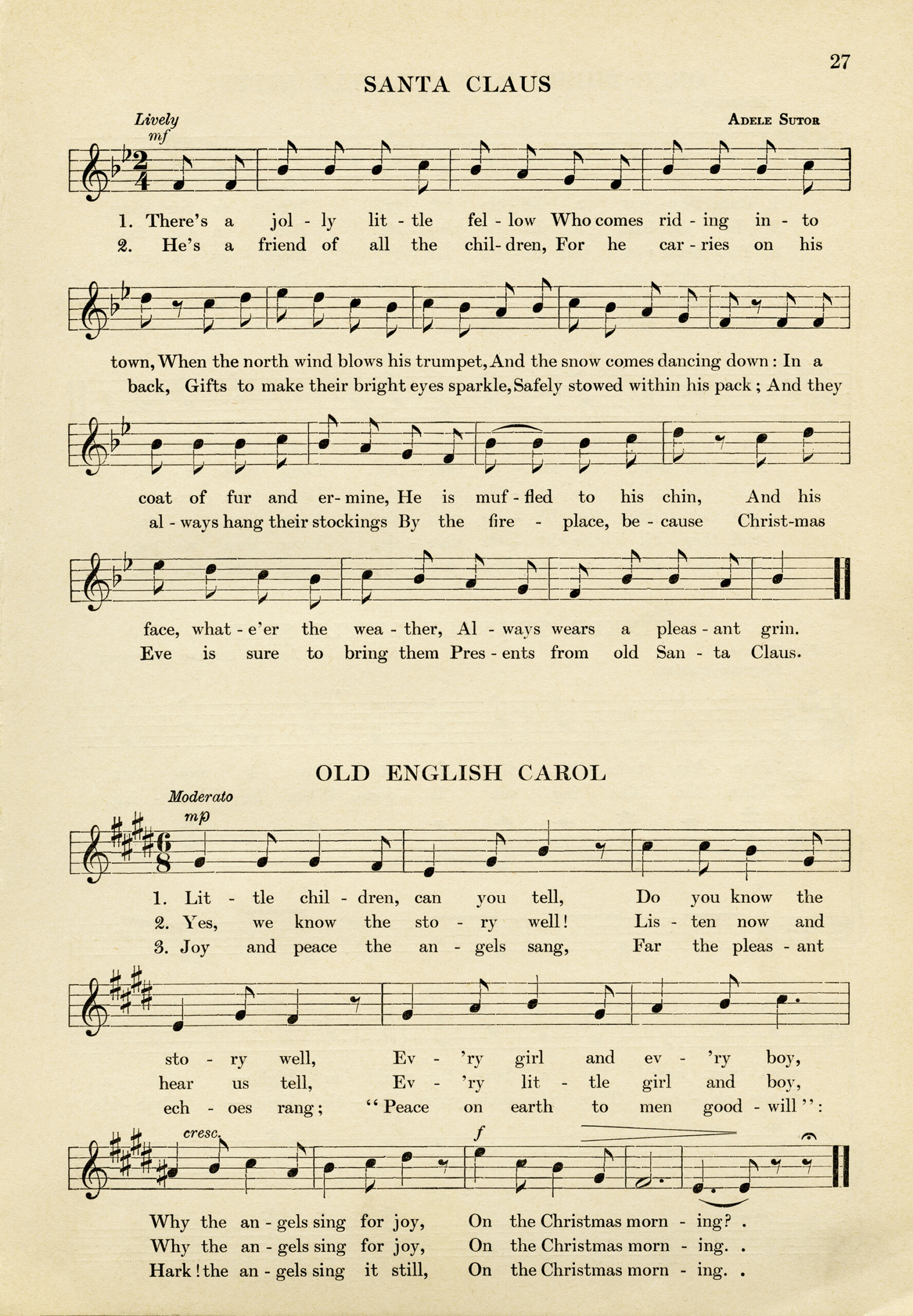 Vintage Christmas Sheet Music Free Download Old Design Shop Blog