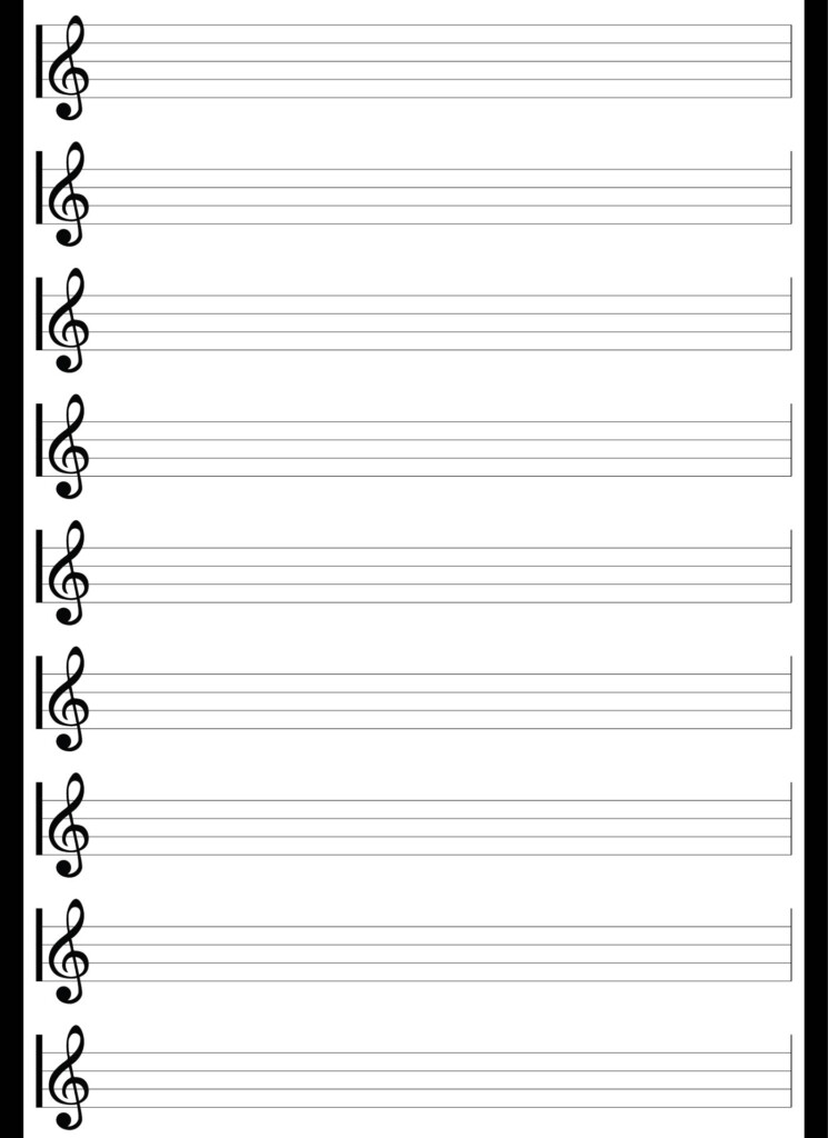 10 Best Free Printable Staff Paper Blank Sheet Music Printablee