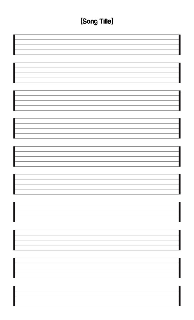 10 Best Free Printable Staff Paper Blank Sheet Music Printablee