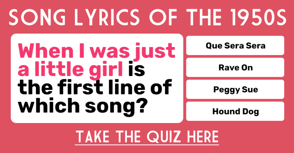 1950s Song Lyrics Quiz