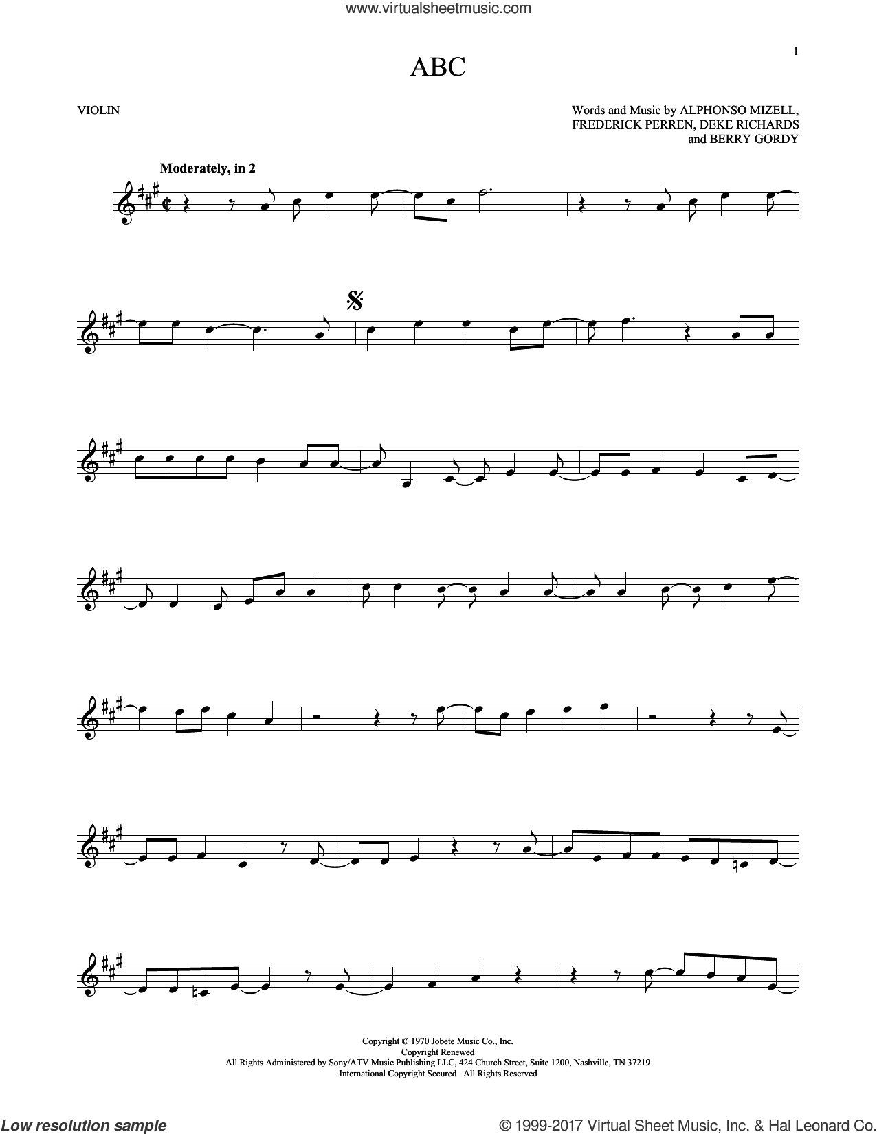 5 ABC Sheet Music For Violin Solo PDF interactive