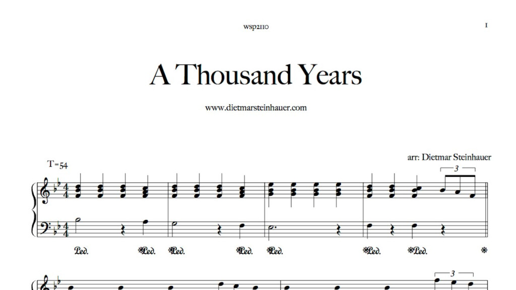 A Thousand Years YouTube