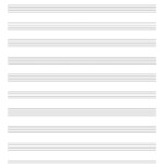 A4 Music Blank Sheet No Clef 8 And 12 Staves Printable PDF Etsy