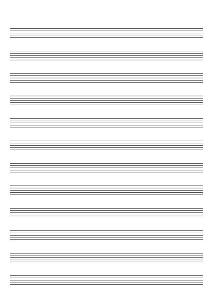 A4 Music Blank Sheet No Clef 8 And 12 Staves Printable PDF Etsy