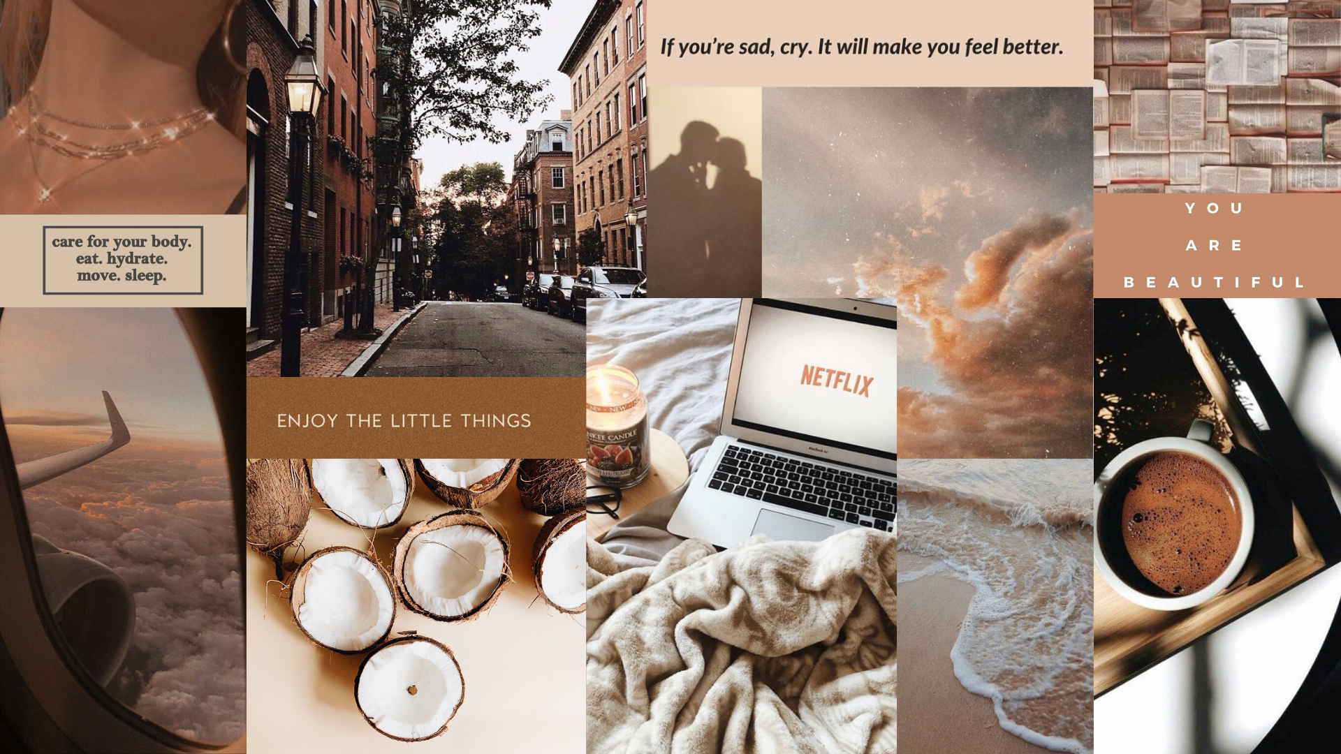 Aesthetic Winter Collage Laptop Wallpapers Wallpaper Cave