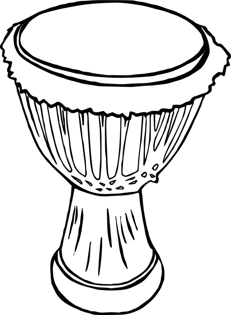 African Drum Coloring Page African Drum Coloring Pages Native 