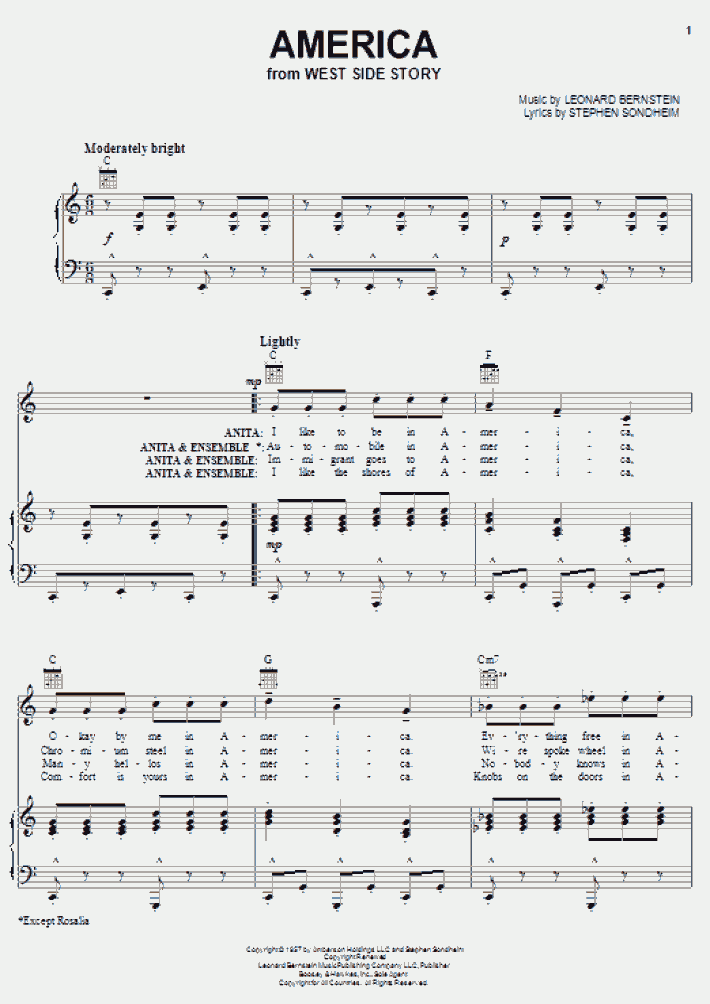 America Piano Sheet Music OnlinePianist