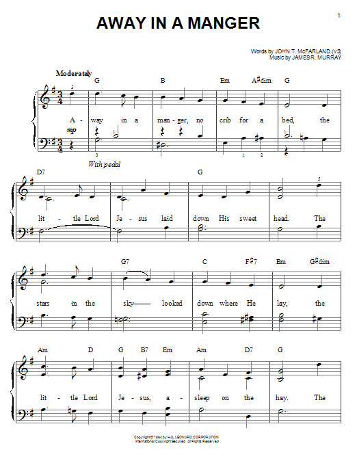 Away In A Manger Sheet Music Direct