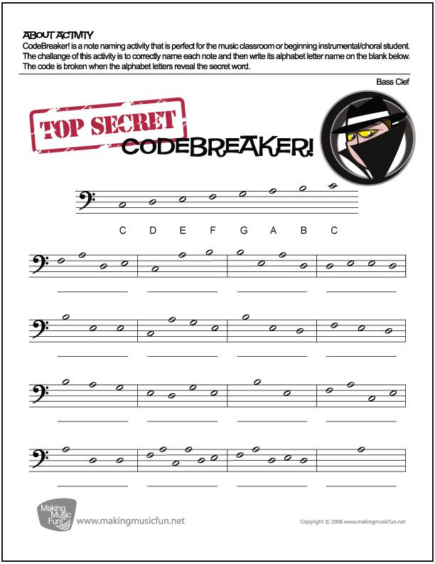 Bass Clef Worksheets Printable Learning How To Read