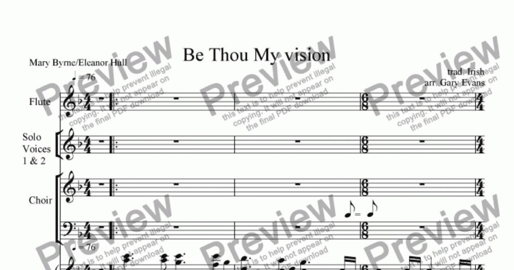 Be Thou My Vision Download Sheet Music PDF File