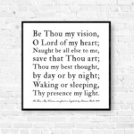 Be Thou My Vision Print Hymn Lyrics Wall Art Christian Etsy Be Thou