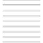 Blank Sheet Music Sheet For Notation Royalty Free Vector