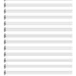 Blank Staff Paper 16 Staves Treble Clef Printable Pdf Download