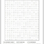 Broadway Musicals Based On Movies Word Search Word Puzzles For Kids