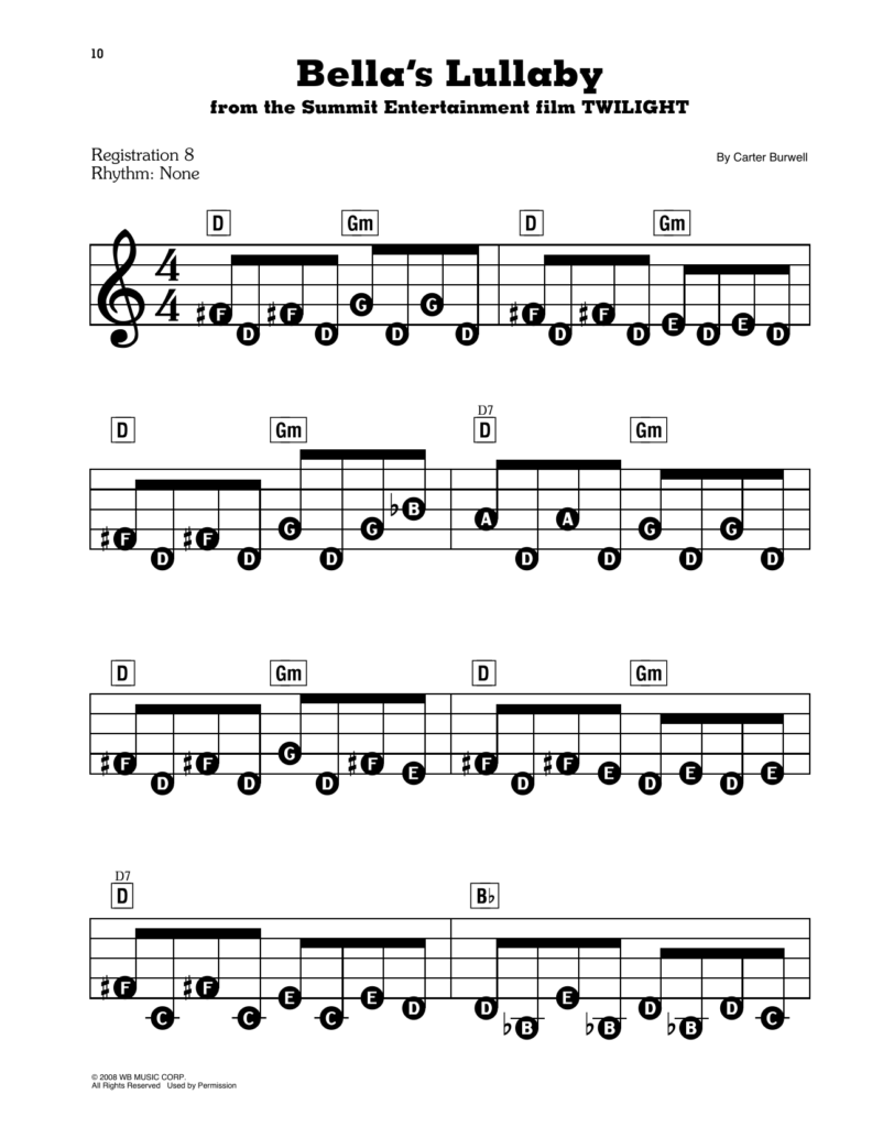 Carter Burwell Bella s Lullaby from Twilight Sheet Music PDF Notes 