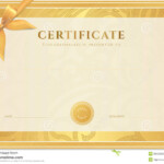 Certificate Diploma Template Gold Award Pattern Stock Photo Image