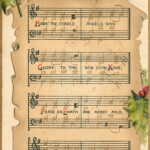 CHRISTMAS HARK Music Notation Holly TuckDB Postcards