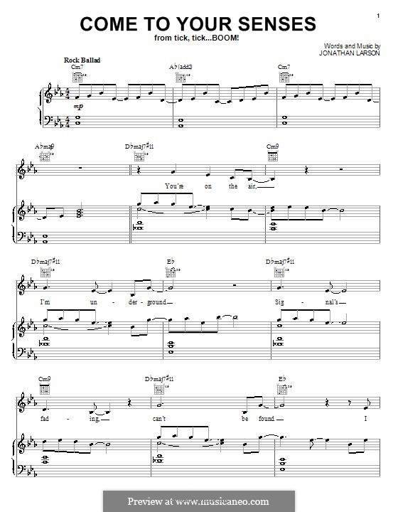 Come To Your Senses By J Larson Sheet Music On MusicaNeo