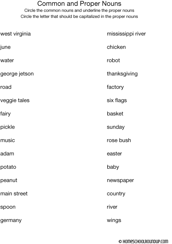 Common Vs Proper Nouns 2