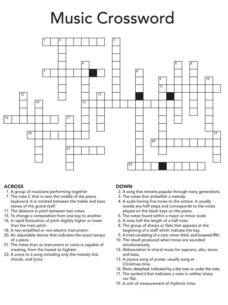 Crossword Puzzles For Adults Best Coloring Pages For Kids Crossword