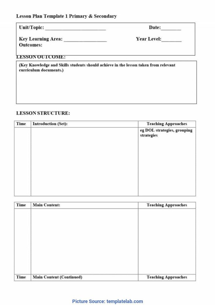 Daily Lesson Plan Template Pdf Free Daily Lesson Plan Template Business 