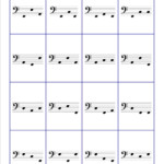 Discoveries Piano Studio FACE Flashcards For Treble And Bass Clef