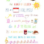 Do Re Me Hand Lettered Sound Of Music Digital Download