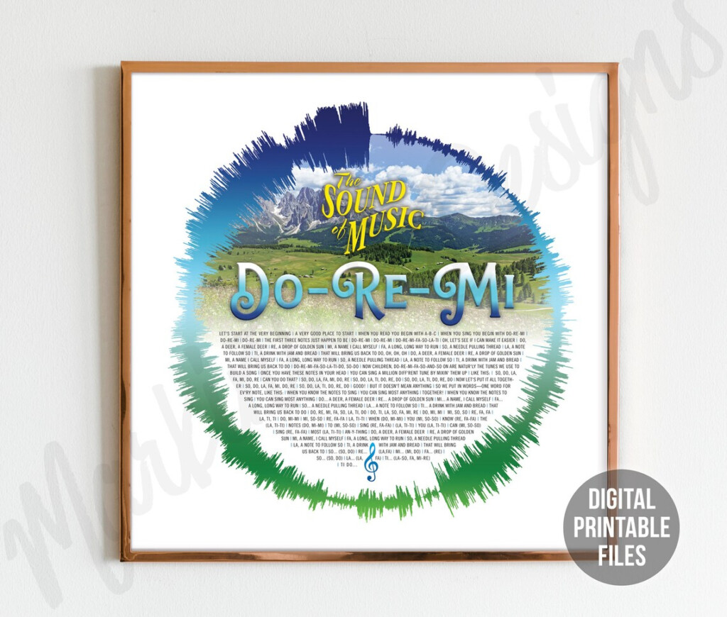 Do Re Mi Radial Soundwave And Lyrics Art The Sound Of Music Etsy