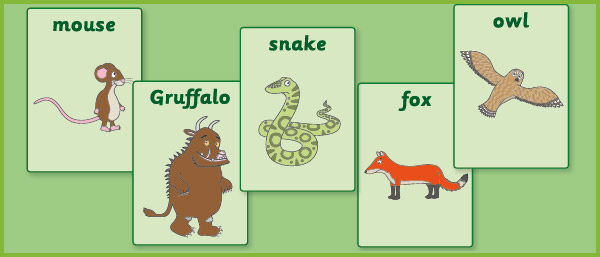 Early Learning Resources A4 Gruffalo Flash Cards Display Posters