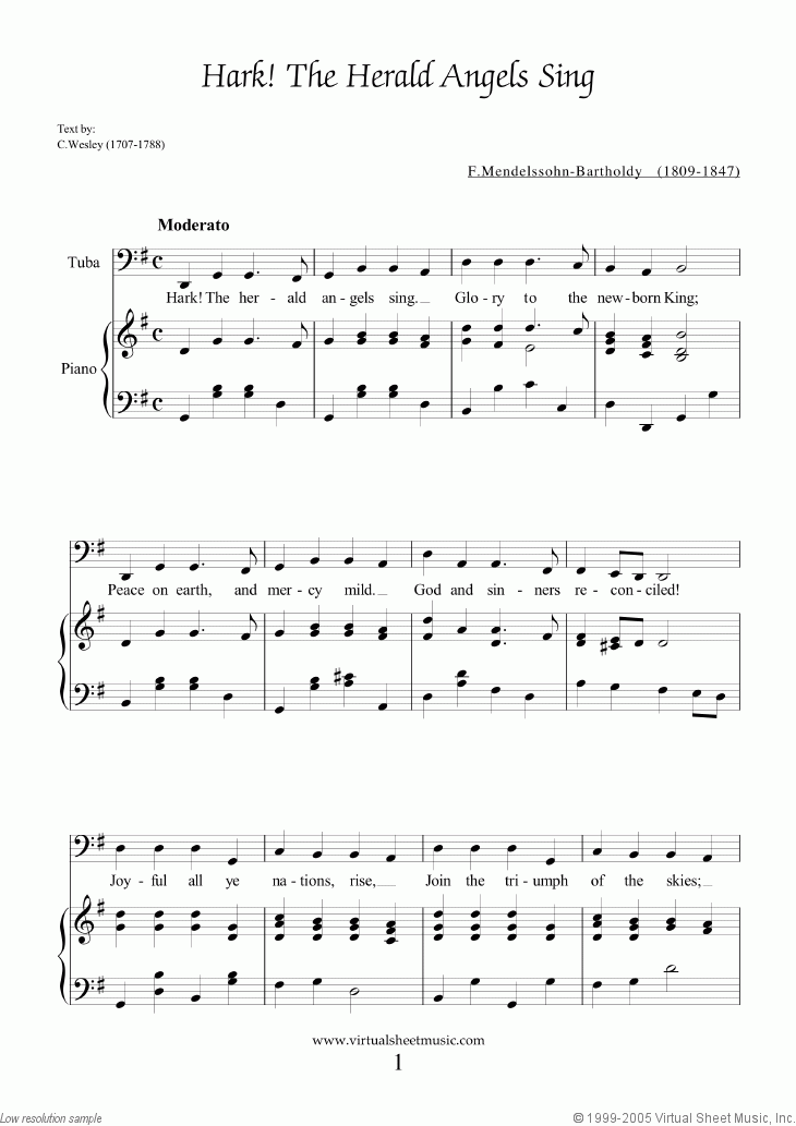 Easy Christmas Tuba Sheet Music Songs Printable PDF Collection 2