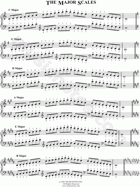 Etudes The Major Scales Sheet Music Piano Solo In C Major 