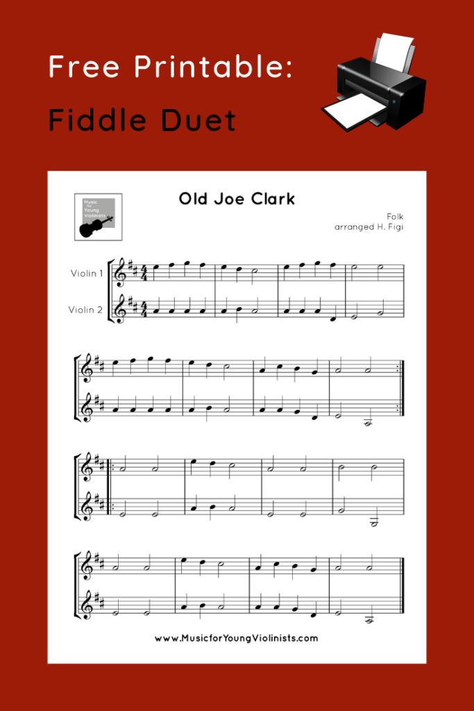 Fiddle Duet Free Printable Violin Sheet Music Free PDFs Video 