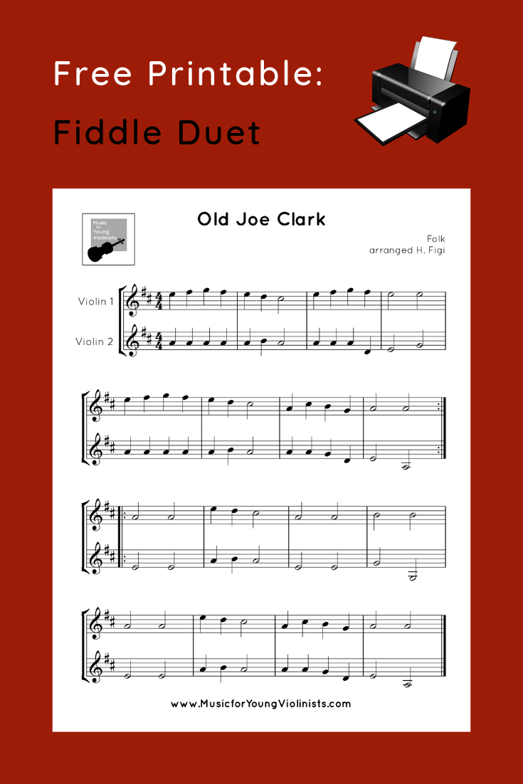 Fiddle Duet Free Printable Violin Sheet Music Free PDFs Video