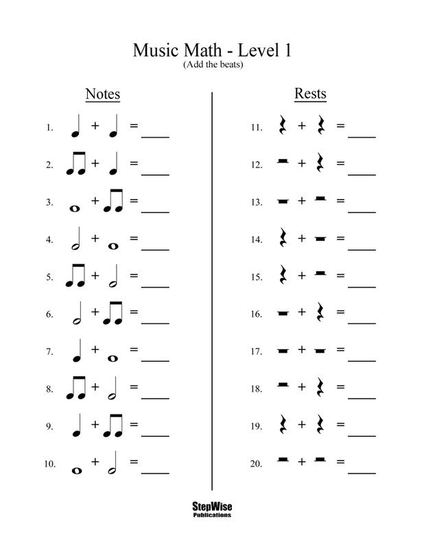 Free Band Orchestra Worksheets Rhythm Notes Note Names And Educacion 