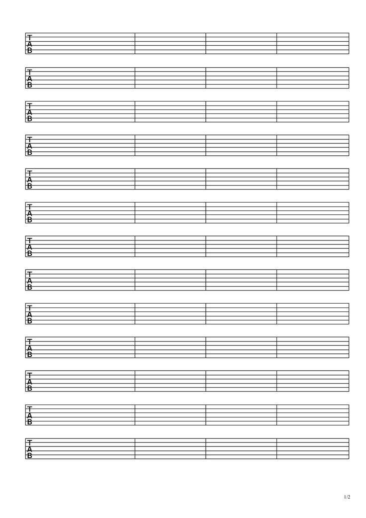 Free Blank Sheet Music And Tab Paper To Download Chainsaw Guitar