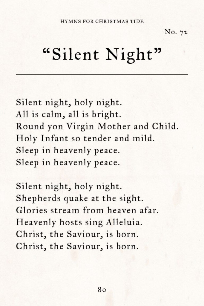 Free Christmas Printable Silent Night Wall Art Free Christmas 