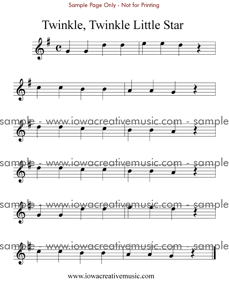 Free Flute Sheet Music Twinkle Twinkle Little Star In G Flute 