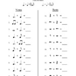 Free Printable Music Note Values Worksheets Google Search Music