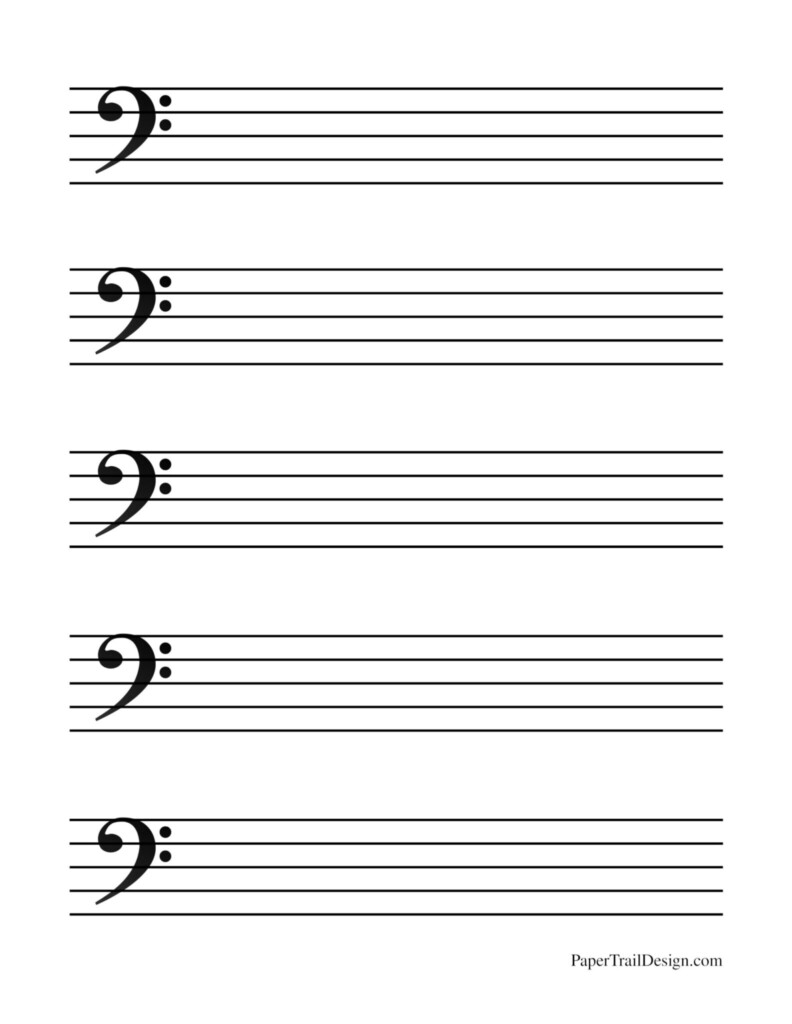 Free Printable Music Staff Paper Paper Trail Design